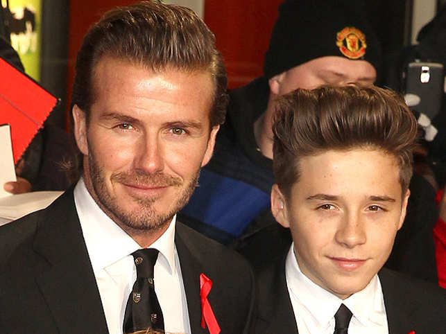 former soccer star david beckham embarrassed teenage son brooklyn in an adorable video showing off - david beckham followers on instagram